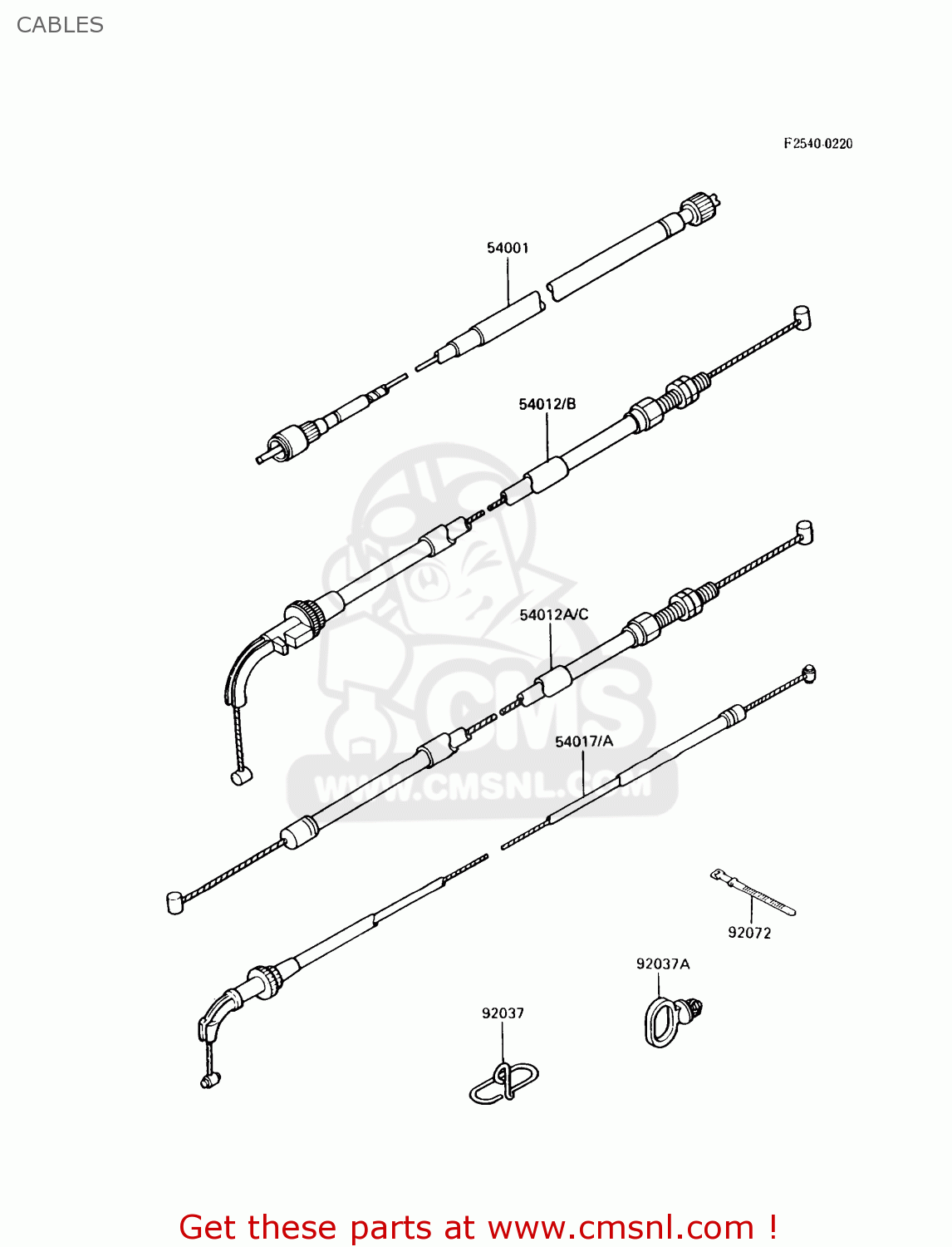 CABLES ZX900A6 1989 EUROPE UK FR FG NR SD