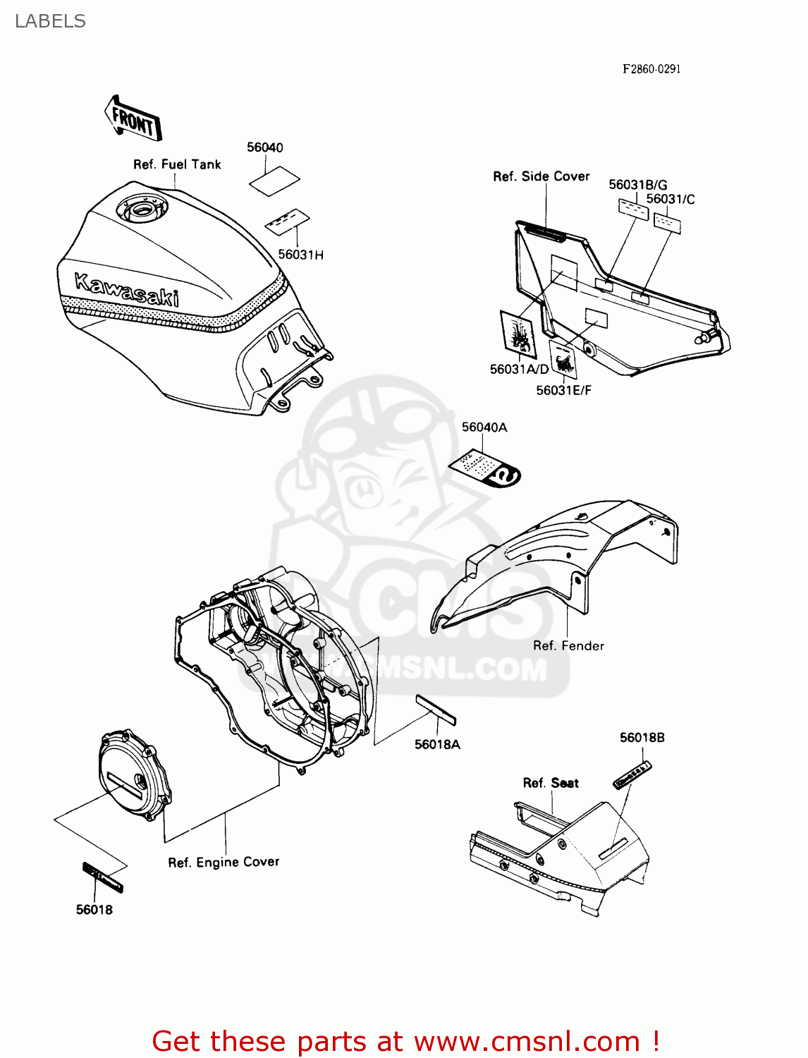 LABELS ZX900A6 1989 EUROPE UK FR FG NR SD