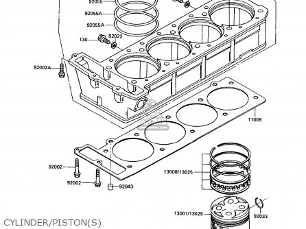 CYLINDER/PISTON(S) - ZX900A6 1989 EUROPE UK FR FG NR SD