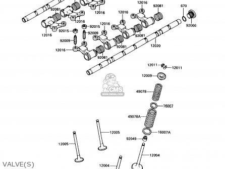 VALVE(S) - ZX900A6 1989 EUROPE UK FR FG NR SD