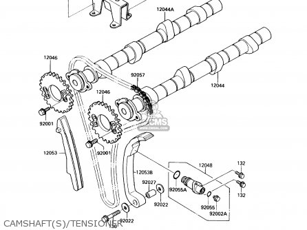 CAMSHAFT(S)/TENSIONER - ZX900A6 1989 EUROPE UK FR FG NR SD