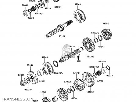 TRANSMISSION - ZX900A6 1989 EUROPE UK FR FG NR SD