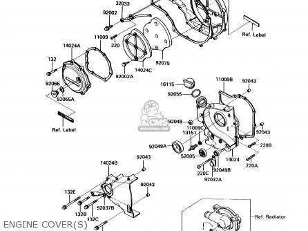 ENGINE COVER(S) - ZX900A6 1989 EUROPE UK FR FG NR SD