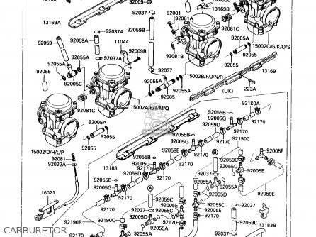 CARBURETOR - ZX900A6 1989 EUROPE UK FR FG NR SD