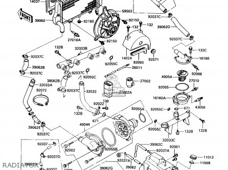RADIATOR - ZX900A6 1989 EUROPE UK FR FG NR SD