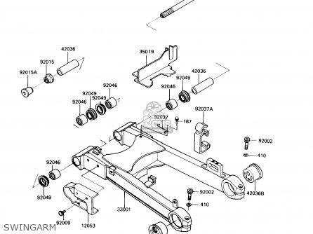 SWINGARM - ZX900A6 1989 EUROPE UK FR FG NR SD