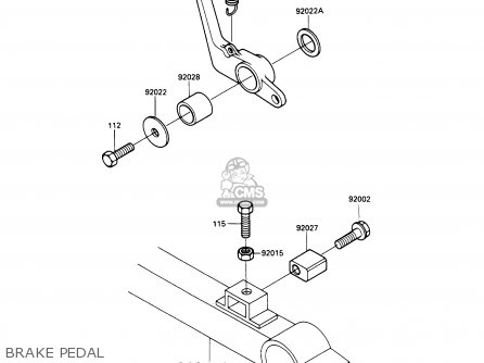 BRAKE PEDAL - ZX900A6 1989 EUROPE UK FR FG NR SD