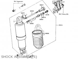 SHOCK ABSORBER(S) - ZX900A6 1989 EUROPE UK FR FG NR SD