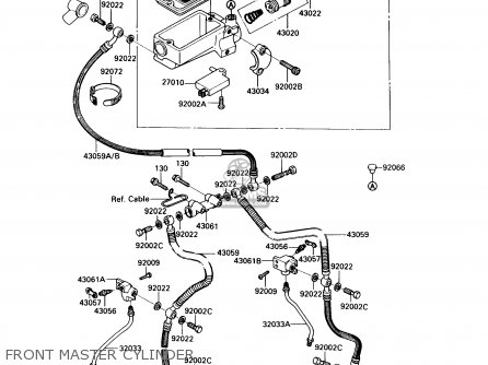 FRONT MASTER CYLINDER - ZX900A6 1989 EUROPE UK FR FG NR SD