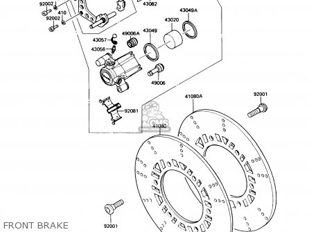 FRONT BRAKE - ZX900A6 1989 EUROPE UK FR FG NR SD