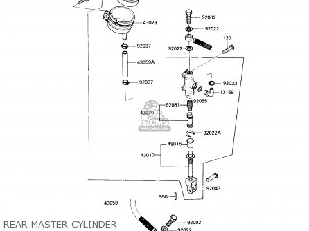REAR MASTER CYLINDER - ZX900A6 1989 EUROPE UK FR FG NR SD
