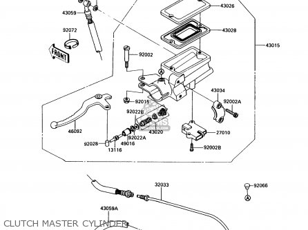 CLUTCH MASTER CYLINDER - ZX900A6 1989 EUROPE UK FR FG NR SD