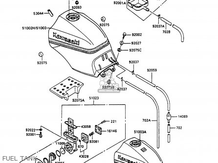 FUEL TANK - ZX900A6 1989 EUROPE UK FR FG NR SD