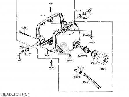 HEADLIGHT(S) - ZX900A6 1989 EUROPE UK FR FG NR SD