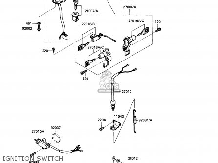 IGNITION SWITCH - ZX900A6 1989 EUROPE UK FR FG NR SD