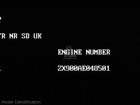 Model Identification - ZX900A6 1989 EUROPE UK FR FG NR SD
