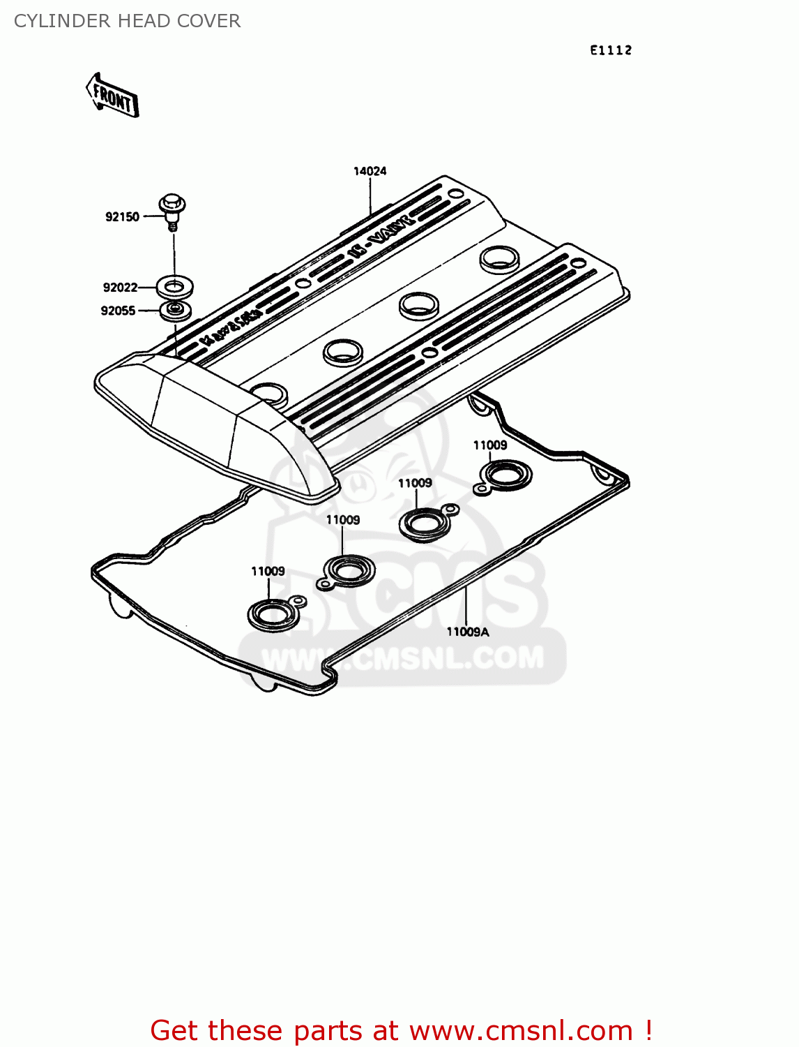 CYLINDER HEAD COVER ZX900A7 GPZ900R 1990 EUROPE UK FG NR SD SP
