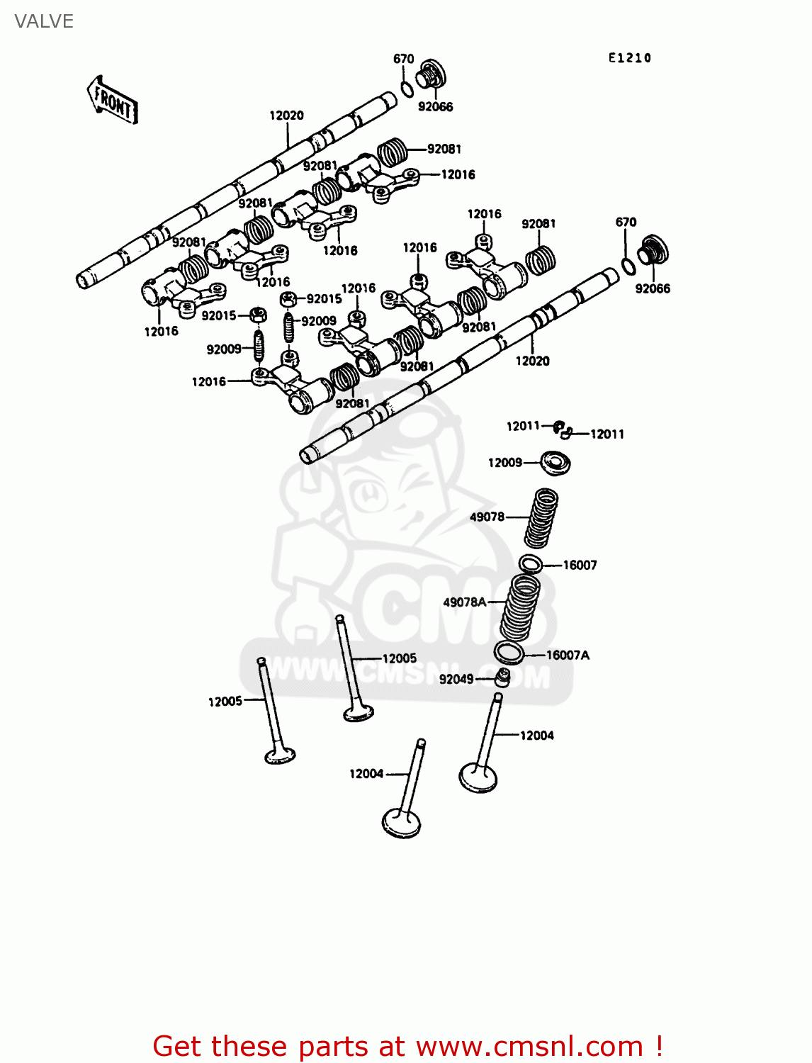 VALVE ZX900A7 GPZ900R 1990 EUROPE UK FG NR SD SP
