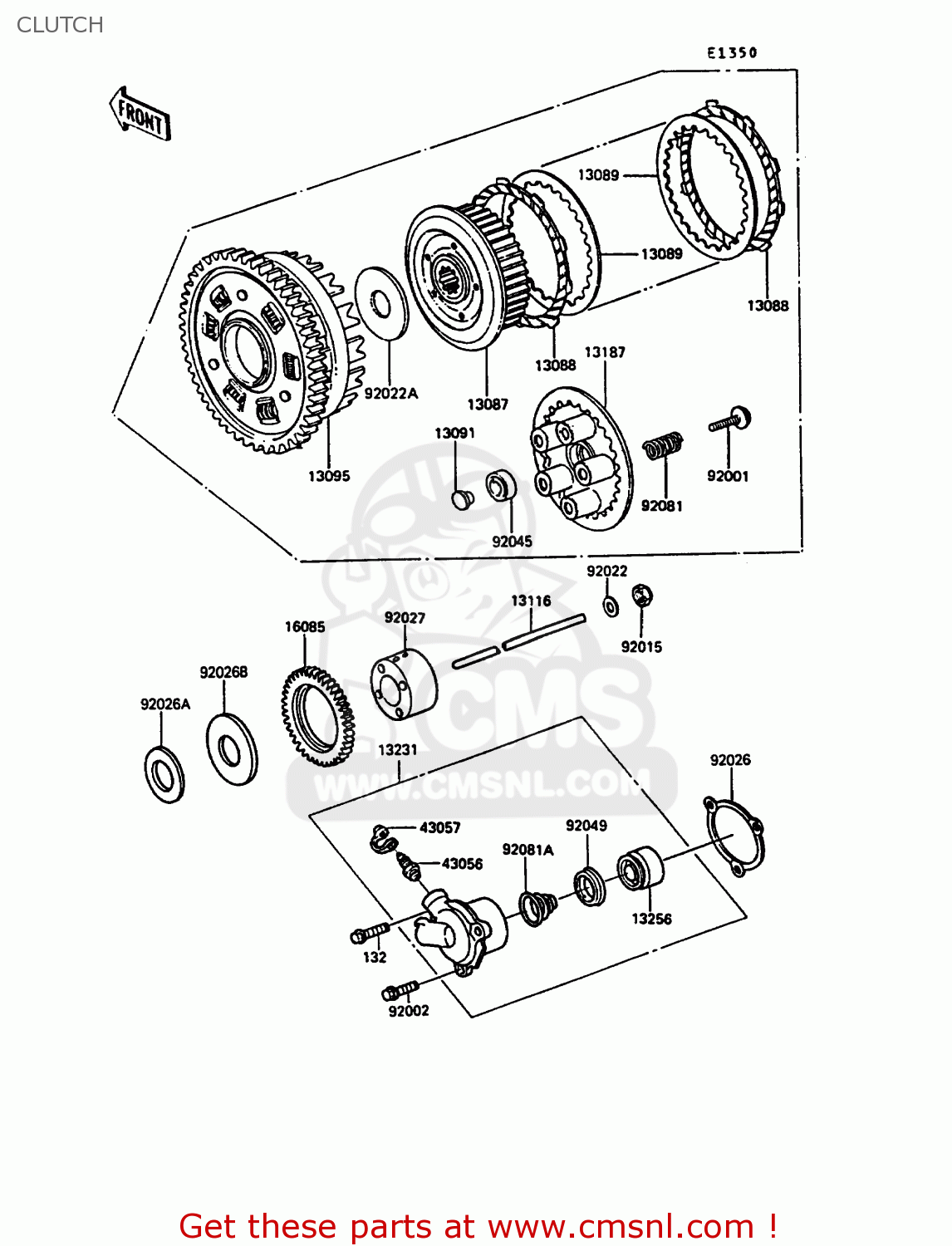 CLUTCH ZX900A7 GPZ900R 1990 EUROPE UK FG NR SD SP