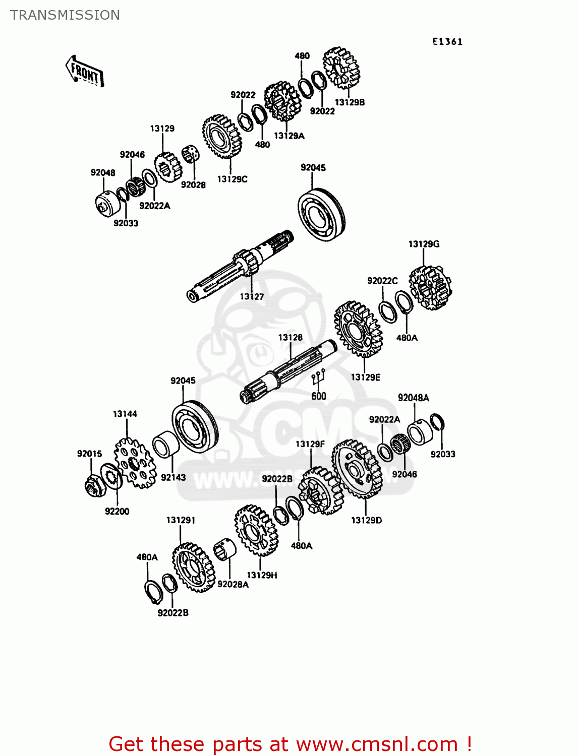 TRANSMISSION ZX900A7 GPZ900R 1990 EUROPE UK FG NR SD SP