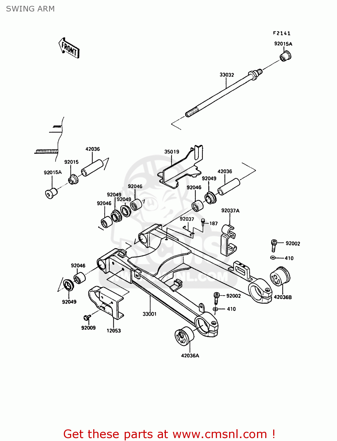 SWING ARM ZX900A7 GPZ900R 1990 EUROPE UK FG NR SD SP