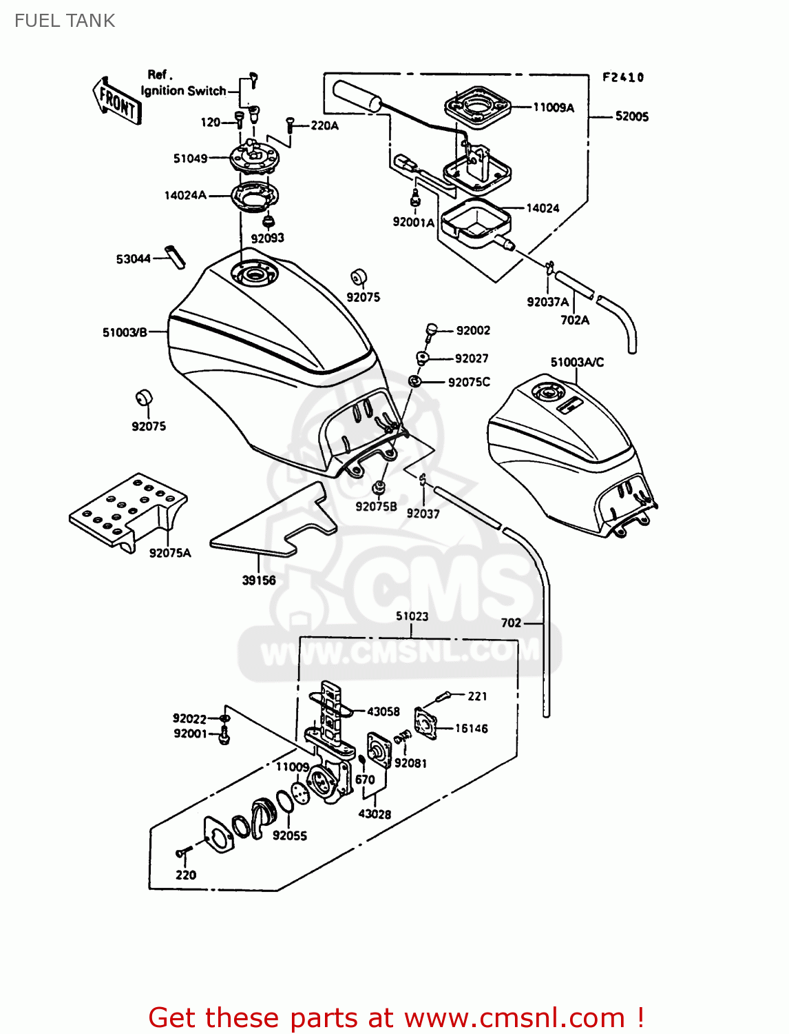 FUEL TANK ZX900A7 GPZ900R 1990 EUROPE UK FG NR SD SP