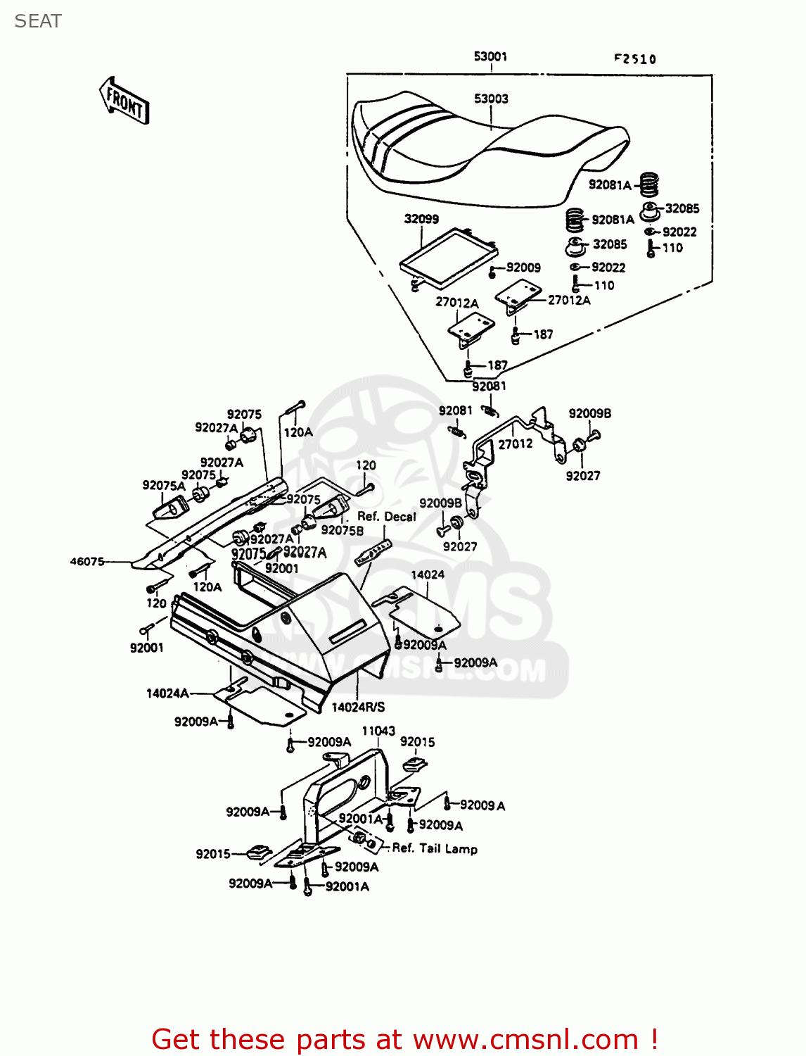 SEAT ZX900A7 GPZ900R 1990 EUROPE UK FG NR SD SP