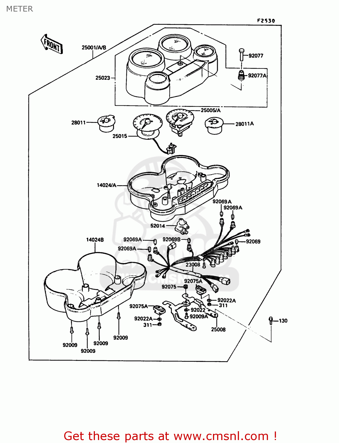 METER ZX900A7 GPZ900R 1990 EUROPE UK FG NR SD SP