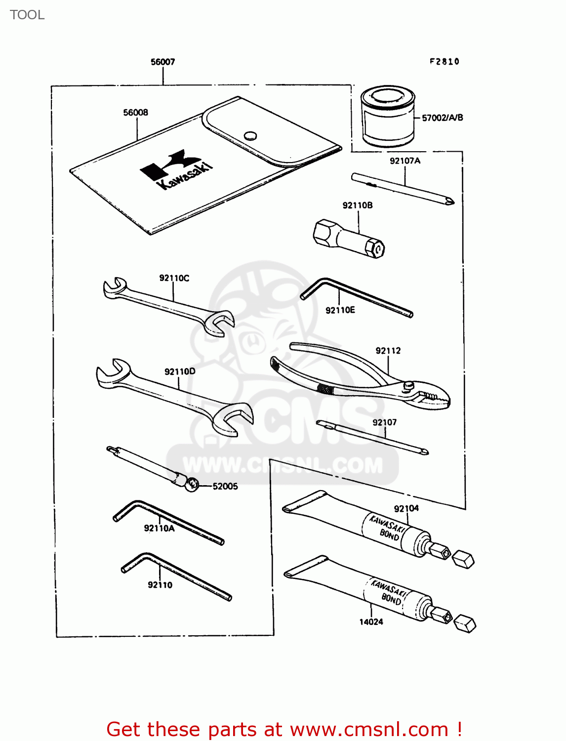 TOOL ZX900A7 GPZ900R 1990 EUROPE UK FG NR SD SP
