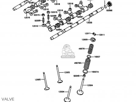 VALVE - ZX900A7 GPZ900R 1990 EUROPE UK FG NR SD SP