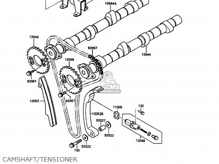 CAMSHAFT/TENSIONER - ZX900A7 GPZ900R 1990 EUROPE UK FG NR SD SP