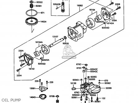 OIL PUMP - ZX900A7 GPZ900R 1990 EUROPE UK FG NR SD SP