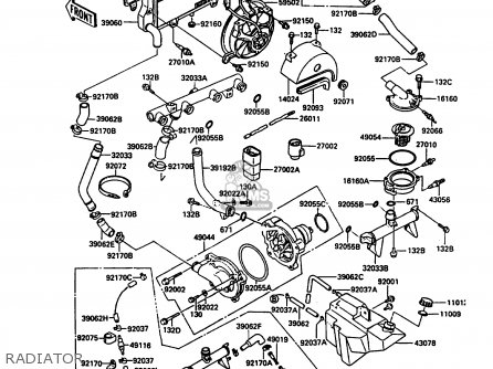 RADIATOR - ZX900A7 GPZ900R 1990 EUROPE UK FG NR SD SP