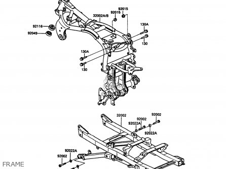 FRAME - ZX900A7 GPZ900R 1990 EUROPE UK FG NR SD SP