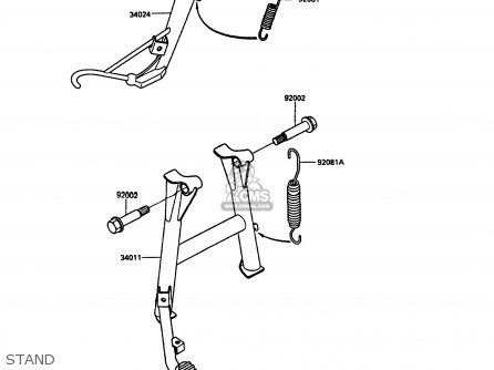 STAND - ZX900A7 GPZ900R 1990 EUROPE UK FG NR SD SP