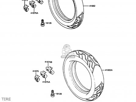 TIRE - ZX900A7 GPZ900R 1990 EUROPE UK FG NR SD SP