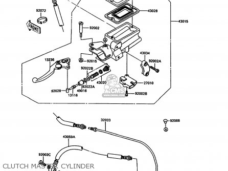 CLUTCH MASTER CYLINDER - ZX900A7 GPZ900R 1990 EUROPE UK FG NR SD SP