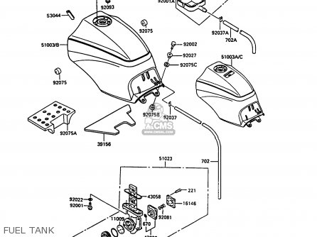 FUEL TANK - ZX900A7 GPZ900R 1990 EUROPE UK FG NR SD SP