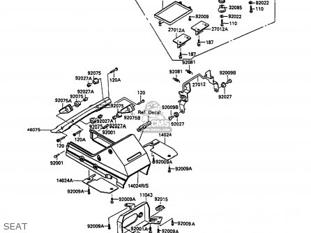 SEAT - ZX900A7 GPZ900R 1990 EUROPE UK FG NR SD SP