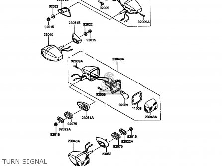 TURN SIGNAL - ZX900A7 GPZ900R 1990 EUROPE UK FG NR SD SP