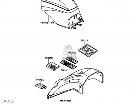 LABEL - ZX900A7 GPZ900R 1990 EUROPE UK FG NR SD SP