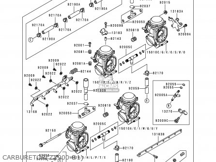 CARBURETOR(ZX900-B1) - ZX900B1 NINJA ZX9R 1994 EU UK FR NL AR FG GR IT NR SD SP ST
