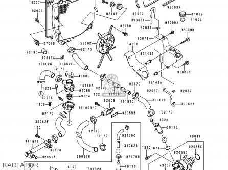RADIATOR - ZX900B1 NINJA ZX9R 1994 EU UK FR NL AR FG GR IT NR SD SP ST