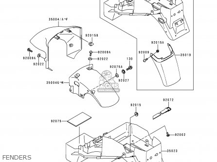 FENDERS - ZX900B1 NINJA ZX9R 1994 EU UK FR NL AR FG GR IT NR SD SP ST