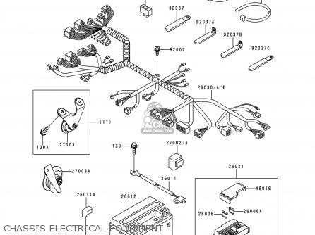 CHASSIS ELECTRICAL EQUIPMENT - ZX900B1 NINJA ZX9R 1994 EU UK FR NL AR FG GR IT NR SD SP ST