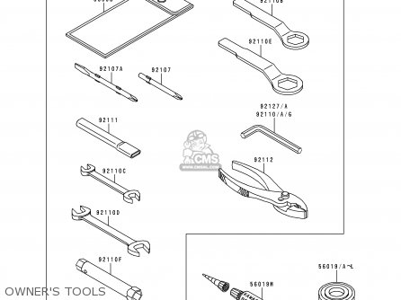 OWNER'S TOOLS - ZX900B1 NINJA ZX9R 1994 EU UK FR NL AR FG GR IT NR SD SP ST