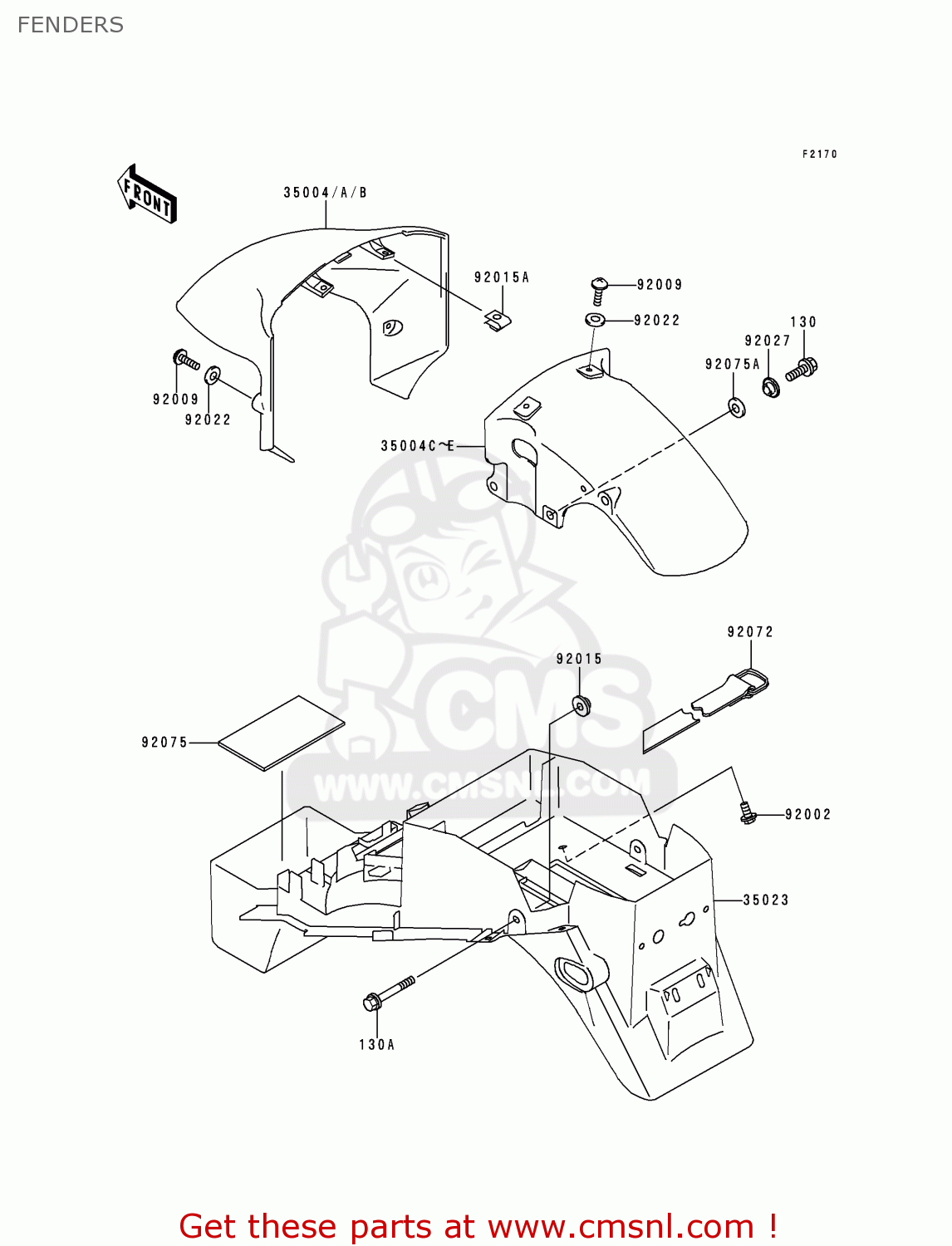 FENDERS ZX900B1 NINJA ZX9R 1994 USA CALIFORNIA CANADA