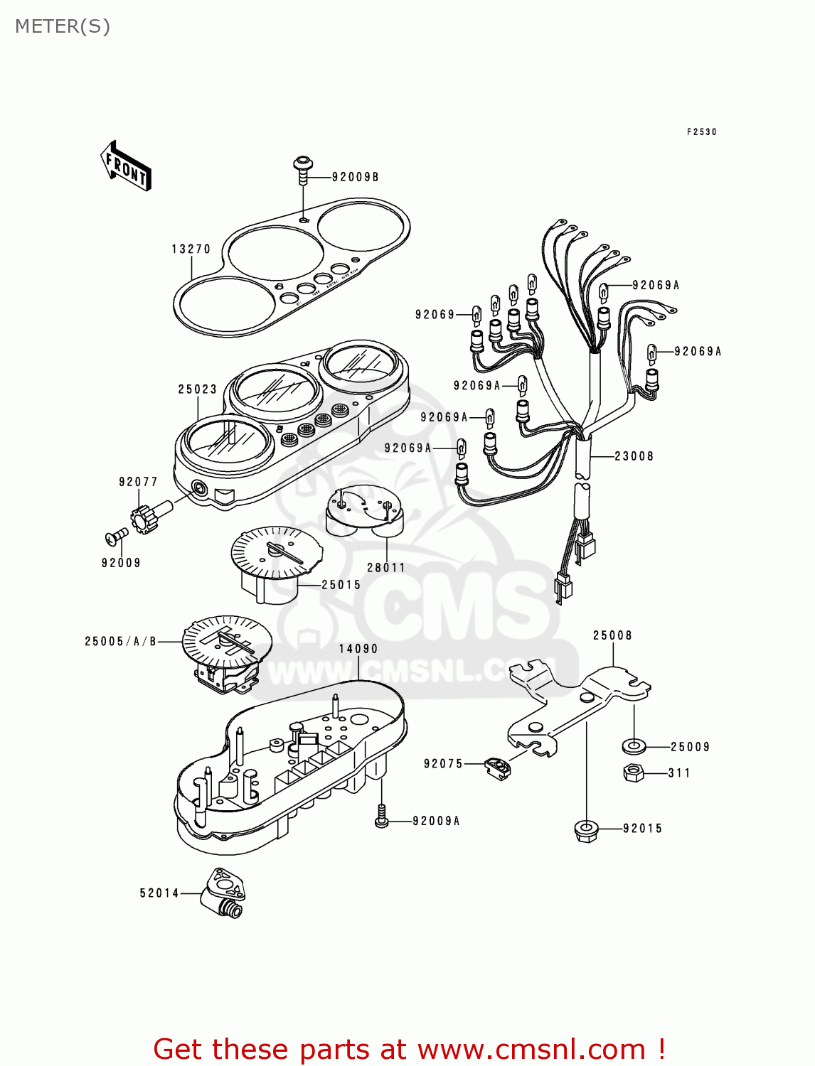 METER(S) ZX900B1 NINJA ZX9R 1994 USA CALIFORNIA CANADA