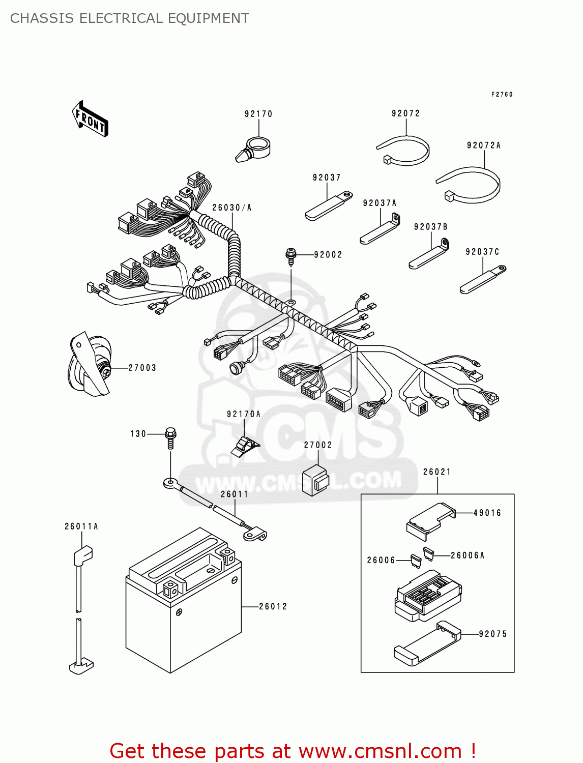 CHASSIS ELECTRICAL EQUIPMENT ZX900B1 NINJA ZX9R 1994 USA CALIFORNIA CANADA
