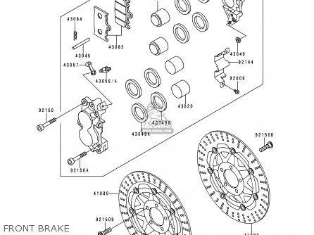 FRONT BRAKE - ZX900B1 NINJA ZX9R 1994 USA CALIFORNIA CANADA